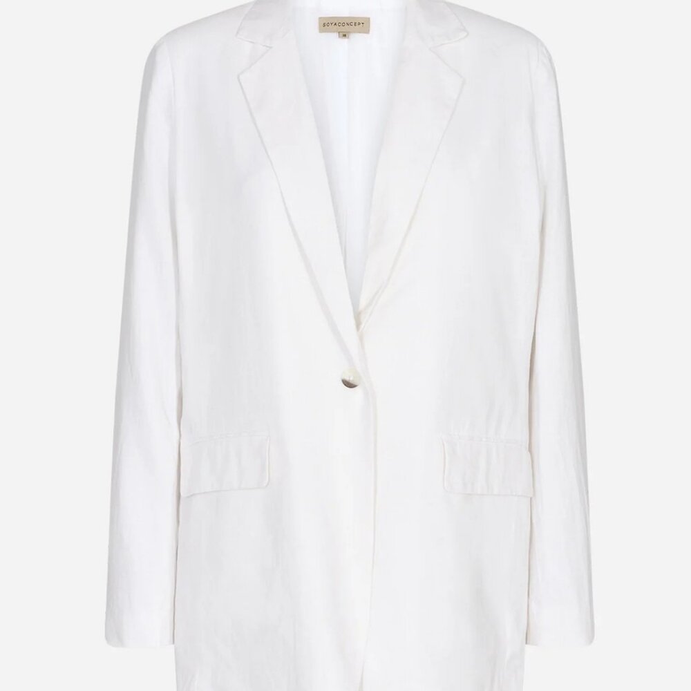 NWT Soya Concept Classic White Linen Blazer sz. EU42